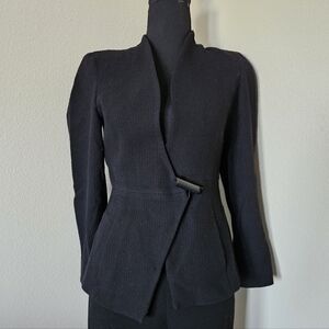 Emporio Armani Black Blazer And Cropped Pant Set